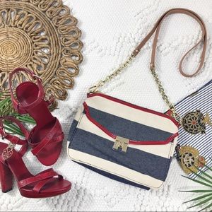 Tommy Hilfiger Navy & Cream Stripe Purse